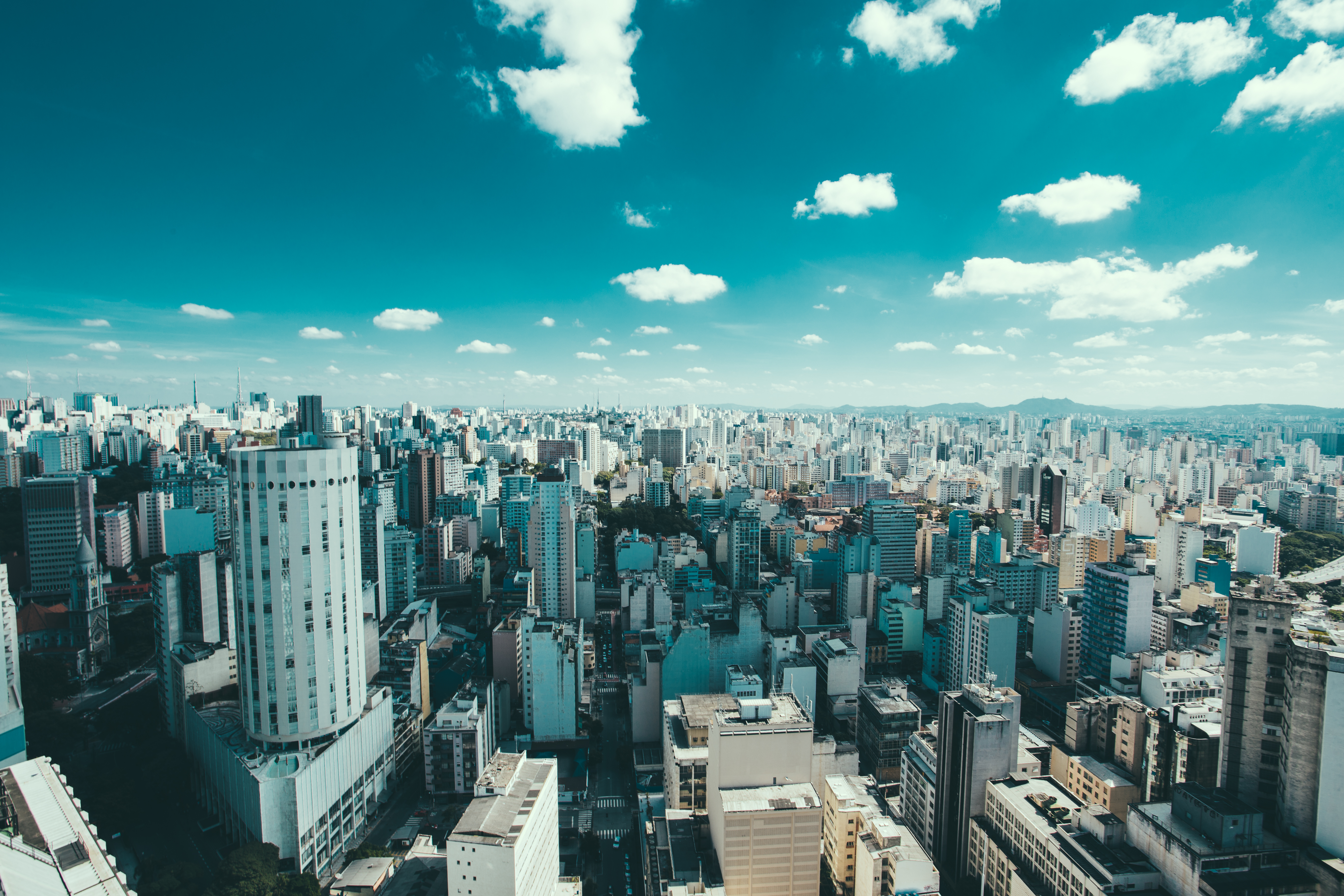 Vue aérienne de Sao Paulo